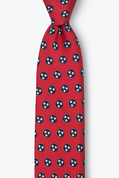 Red Silk Tennessee State Flag Tie