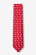 The Perfect Spiral Red Skinny Tie Photo (1)