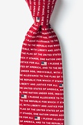 The Pledge Of Allegiance Red Extra Long Tie Photo (0)