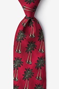 Tropical Palms Red Tie Photo (0)