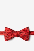 U.S. Presidential Signatures Red Self-Tie Bow Tie Photo (0)