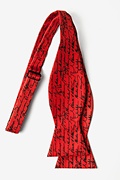 U.S. Presidential Signatures Red Self-Tie Bow Tie Photo (1)