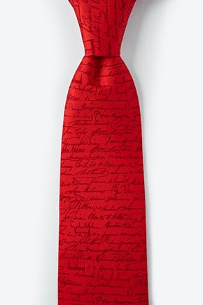 U.S. Presidential Signatures Red Tie