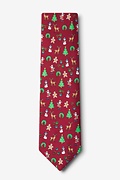 Very Merry Red Extra Long Tie Photo (1)