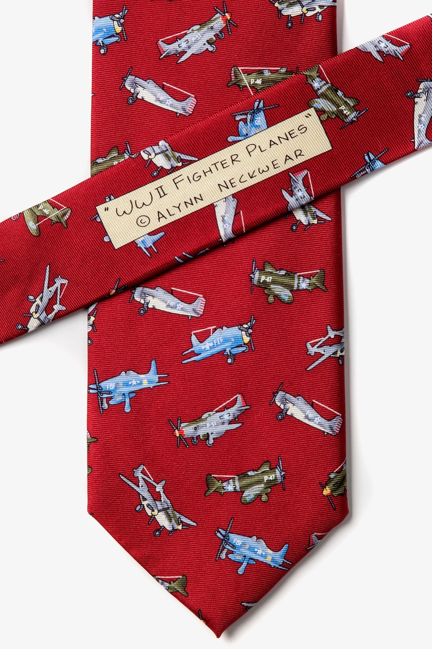 WWII Fighter Planes Red Tie Photo (2)