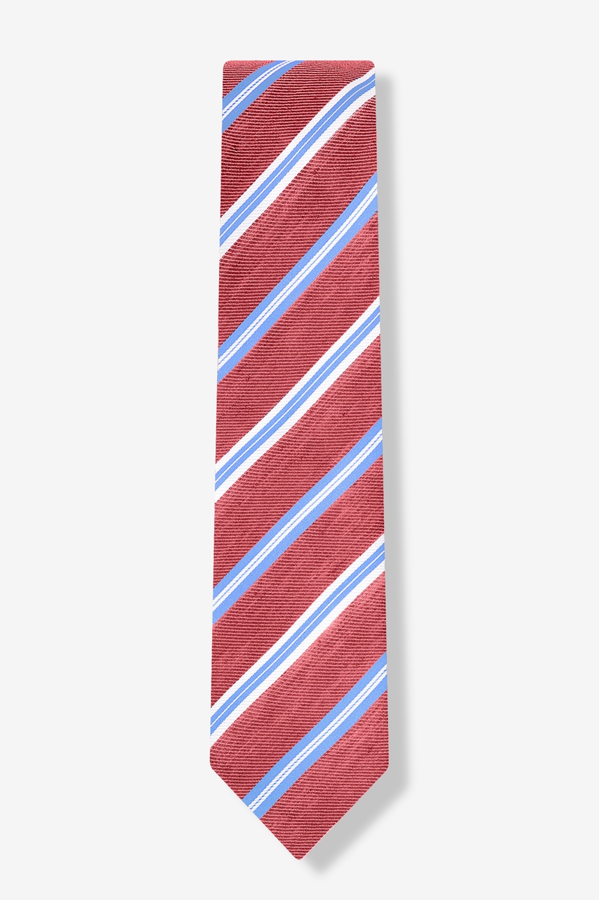 Red Silk Yale Skinny Tie