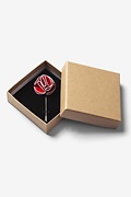Red Piped Flower Lapel Pin Photo (3)