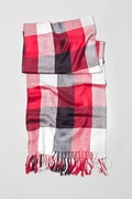 Red Czech Check Scarf Photo (3)