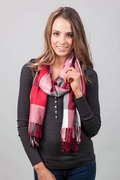 Red Czech Check Scarf Photo (4)