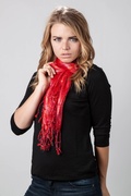 Red Rainbow Sparkle Scarf Photo (3)