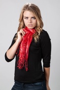 Red Rainbow Sparkle Scarf Photo (3)