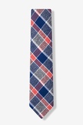 William Plaid Red Skinny Tie Photo (0)