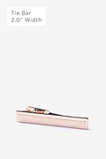 Beveled Rectangle Rose Gold Tie Bar Photo (0)