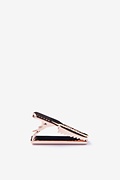 Chrome Curved Rose Gold Tie Bar Photo (1)