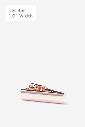 Chrome Curved Rose Gold Tie Bar