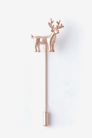 Elk Rose Gold Lapel Pin