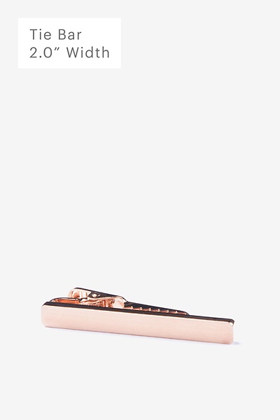 Rose Gold Metal Flat Brushed Tie Bar