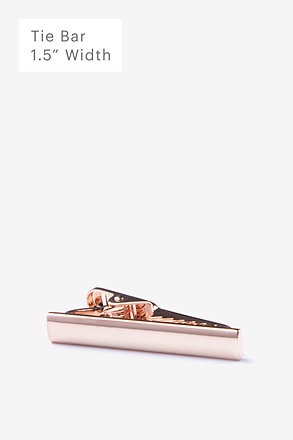 _Frosted Curve Rose Gold Tie Bar_