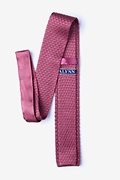 Textured Solid Rose Knit Skinny Tie Photo (1)