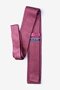 Textured Solid Rose Knit Tie Photo (1)
