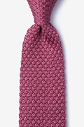 Textured Solid Rose Knit Tie Photo (0)