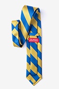 Royal Blue & Gold Stripe Extra Long Tie Photo (1)