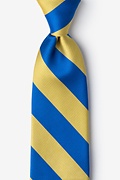 Royal Blue & Gold Stripe Extra Long Tie Photo (0)