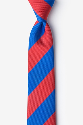 _
                    Royal Blue & Red Stripe Tie For Boys_