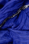 Royal Blue Animal Trim Scarf Photo (2)