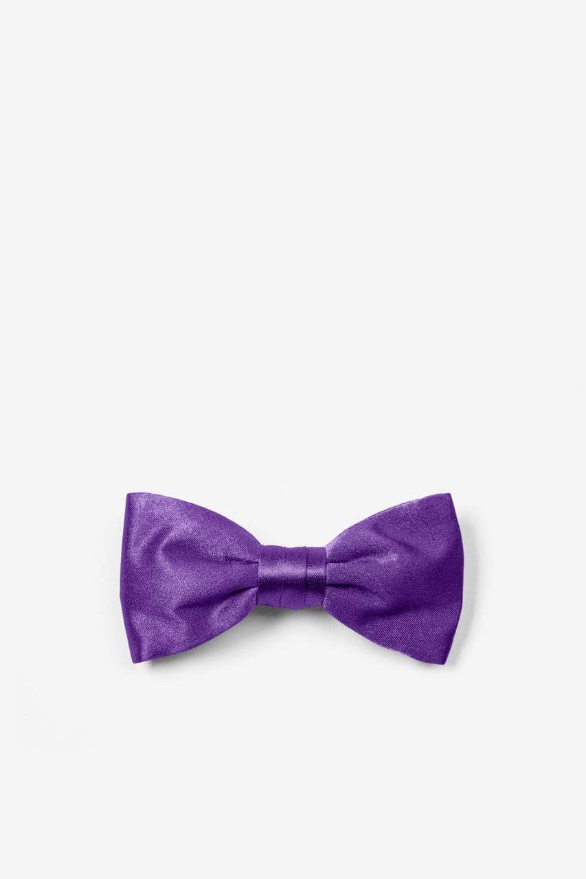Silk Royal Purple Infant Pretied Bow Tie