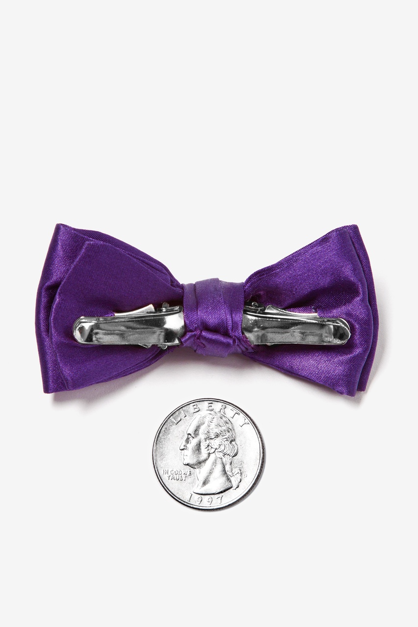 Silk Royal Purple Infant Pretied Bow Tie