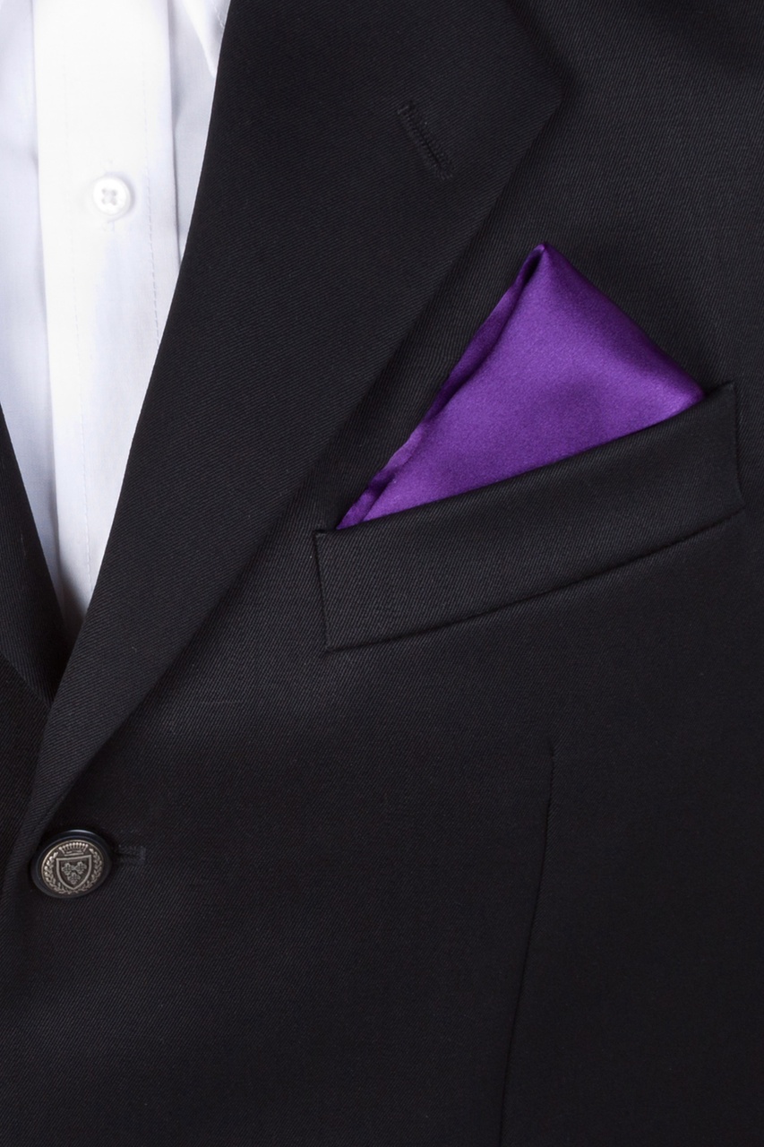 Silk Diamond Pocket Square in Purple by Tails and the Unexpected