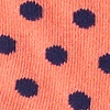 Salmon Carded Cotton Power Dots Medium-Large Sock
