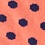 Salmon Carded Cotton Power Dots Medium-Large Sock