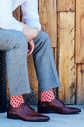 Power Dots Salmon Medium-Large Sock Photo (1)