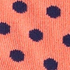 Salmon Carded Cotton Power Dots Sock