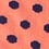 Salmon Carded Cotton Power Dots Sock