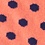 Salmon Carded Cotton Power Dots Sock