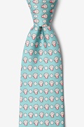 Scallops & Sand Dollars Seafoam Green Tie Photo (0)