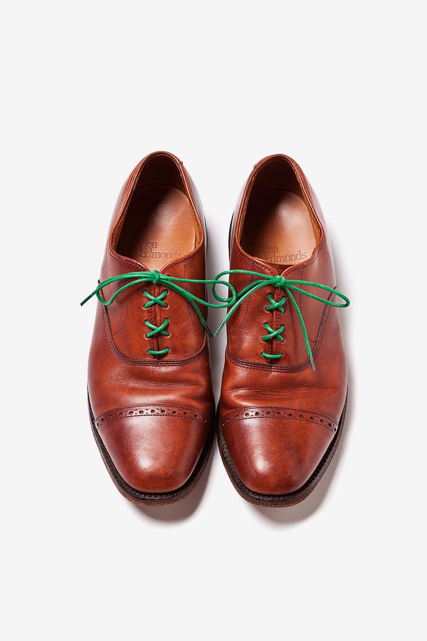 Green Shoelaces | Colored Waxed Dress Shoe Laces | Ties.com