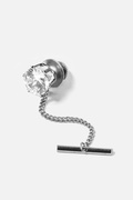 3 Ct Cubic Zirconia Silver Tie Tack Photo (0)