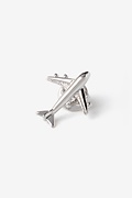 Airplane Silver Lapel Pin Photo (0)