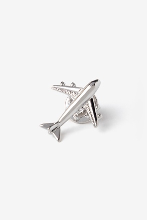 _Airplane Silver Lapel Pin_