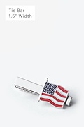 American Flag Silver Tie Bar Photo (0)