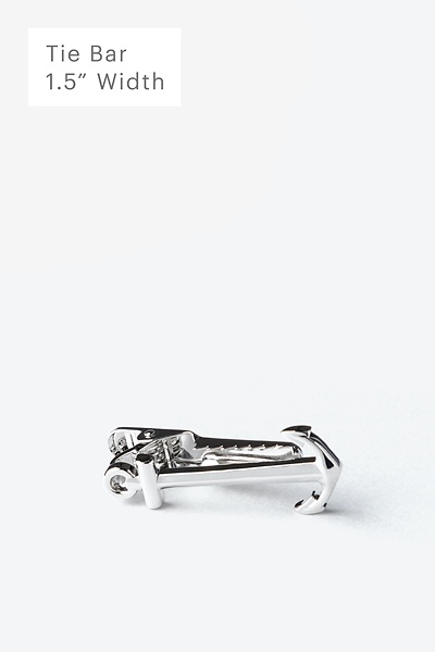 Silver Metal Anchor Tie Bar