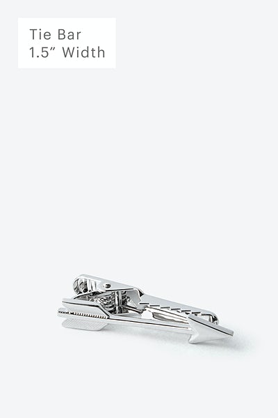 Silver Metal Arrow Tie Bar