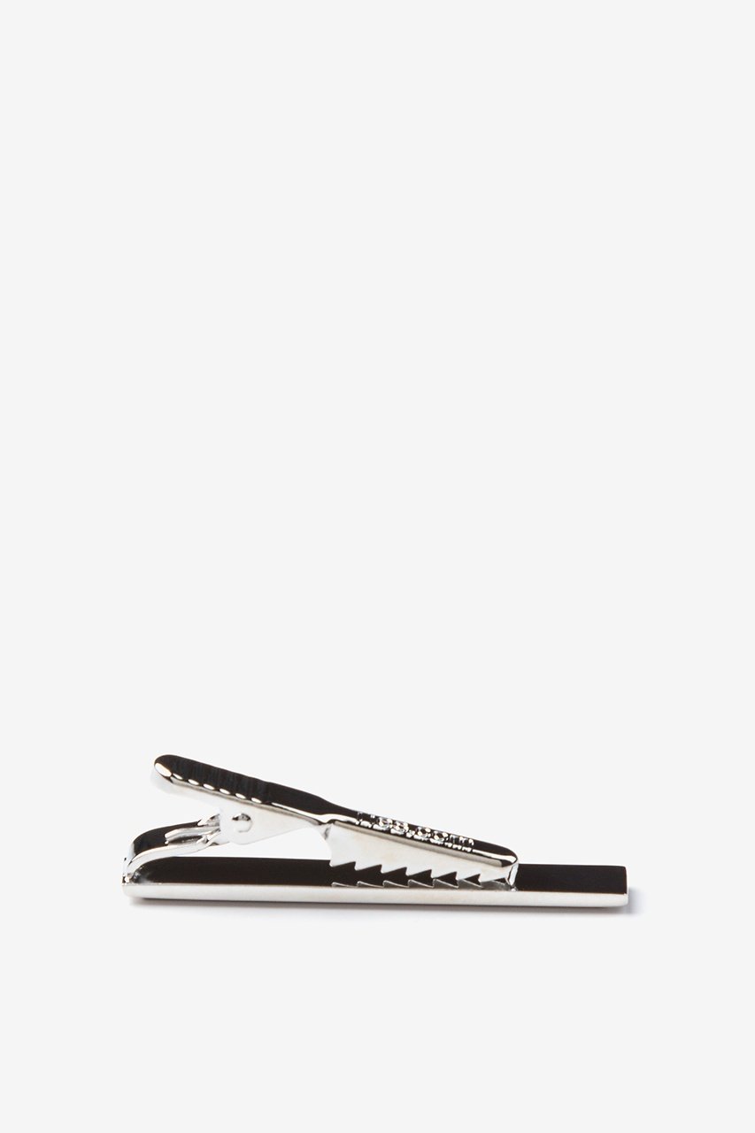 Beveled Rectangle Silver Tie Bar Photo (1)