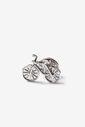 Bicycle Silver Lapel Pin