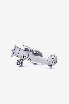 _Biplane Silver Lapel Pin_