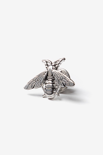 Silver Metal Bumblebee Lapel Pin